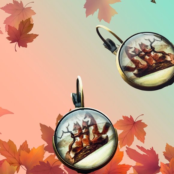 🆕Exciting! Animal Earrings - Fox Play - Picture 2 of 8